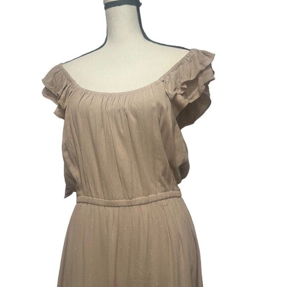 INC International Concepts Women's Metallic Dress, Toasted Twine, Sz. L - Picture 4 of 11